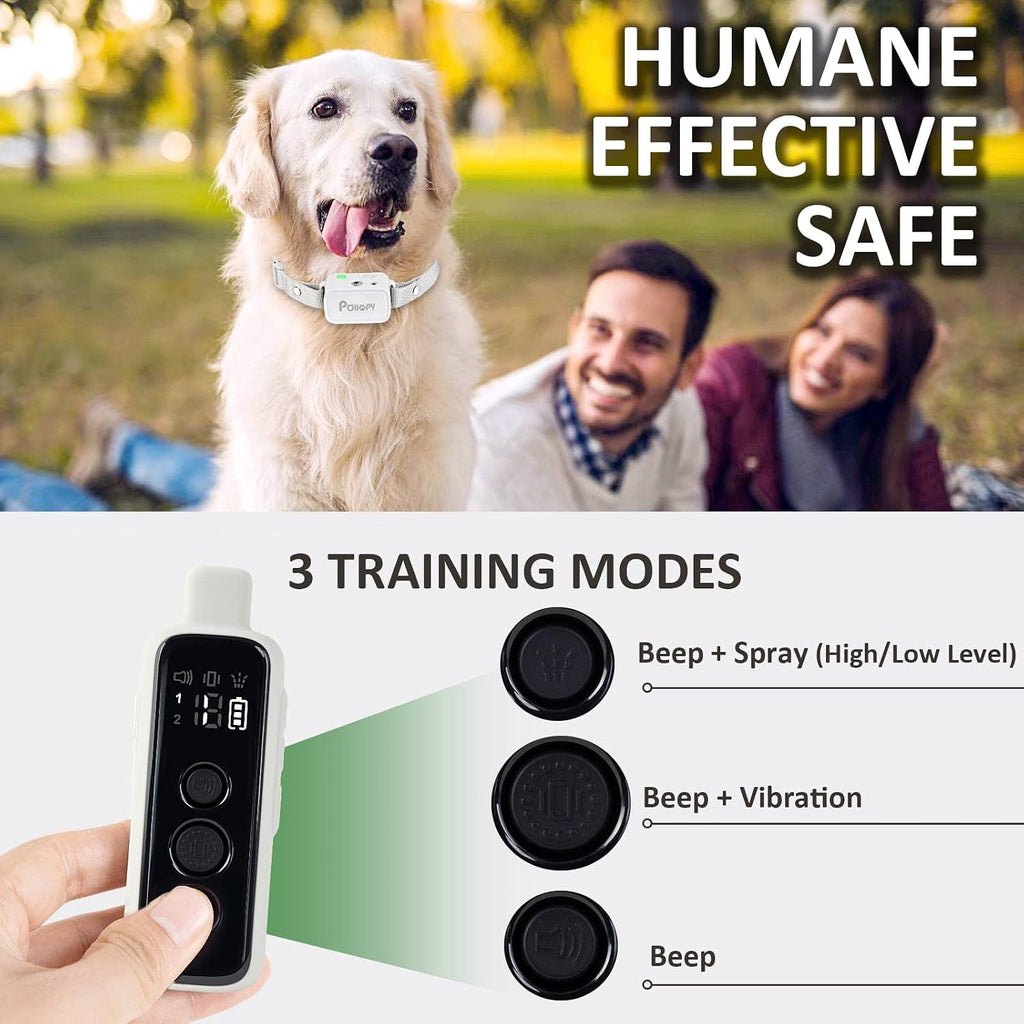 Poiiopy dog collar remote control and rechargeable receiver unit