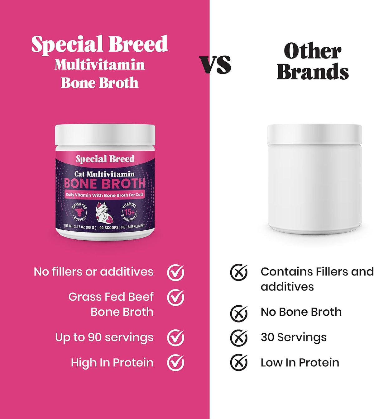 Savory beef bone broth mixture created by blending Special Breed cat powder with water.