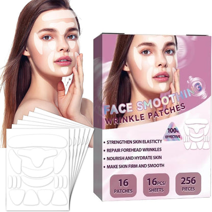 HULEIWA facial wrinkle patches front view packaging for overnight anti aging skincare
