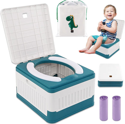 Fabulas portable toddler travel potty blue front view