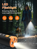 Close up of Atvioo dog training device buttons and light