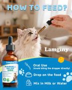 USA imported feline dietary supplement liquid drops for reducing excessive shedding