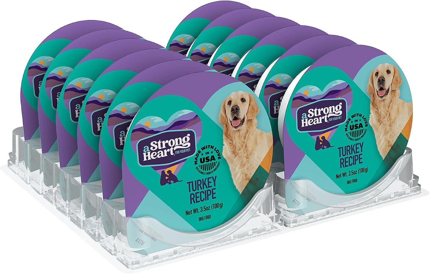 A Strong Heart Wet Dog Food Cups, Porterhouse Steak Flavor - 3.5 oz Cups (Pack of 12), Made in The USA with Real Beef - Image 10