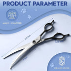 Premium pet grooming tool set including storage box and cleaning cloth.