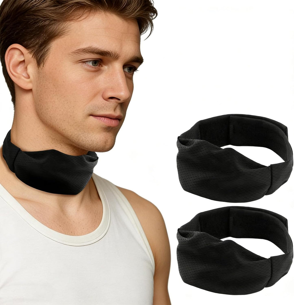 ZHUOGWJFJ Stoma Covers front view black tracheostomy protector.