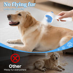 Pet Steam Brush for Dog & Cat - 3-in-1 Steam Grooming Brush for Shedding & Hair Removal - Self Cleaning Spray Comb with Mist for Long Haired Pets, Blue(waterless shampoo not include) - Image 9