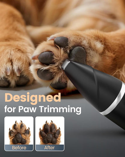 Safe pet nail grinder attachment head close up showing the grinding port for canine nail maintenance.