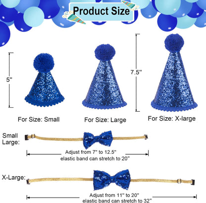 ADOGGYGO durable fabric dog birthday crown hat with adjustable elastic strap.