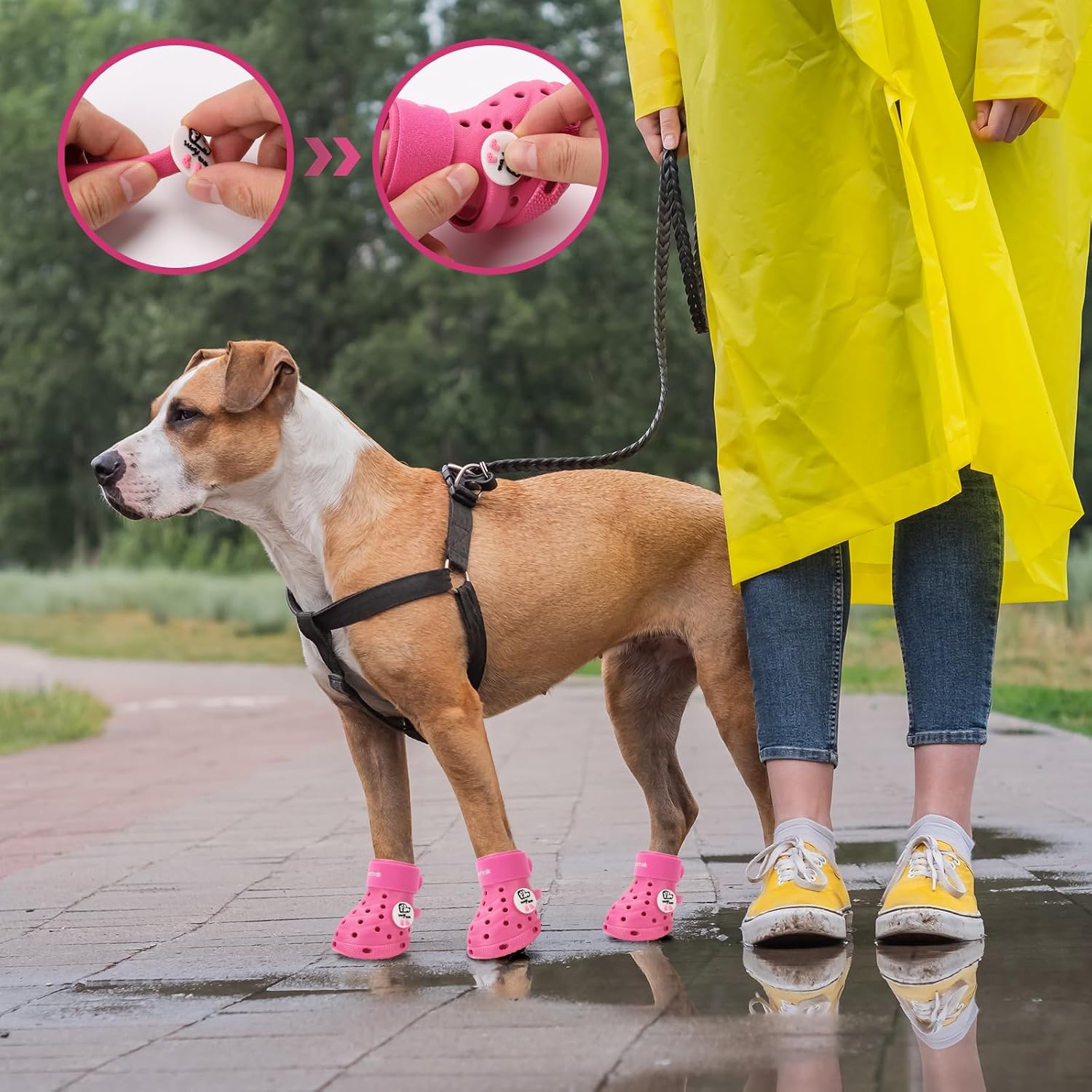 Wooftrak waterproof dog sandals side profile