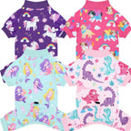 XPUDAC 4 Pack Dog Pajamas, Soft Puppy Clothes with Drawstring Adjustable Stretchy Dogs Onesie for Small Medium Doggie Shed Defender Dog Suit Pet Outfit Boy, S - Image 10