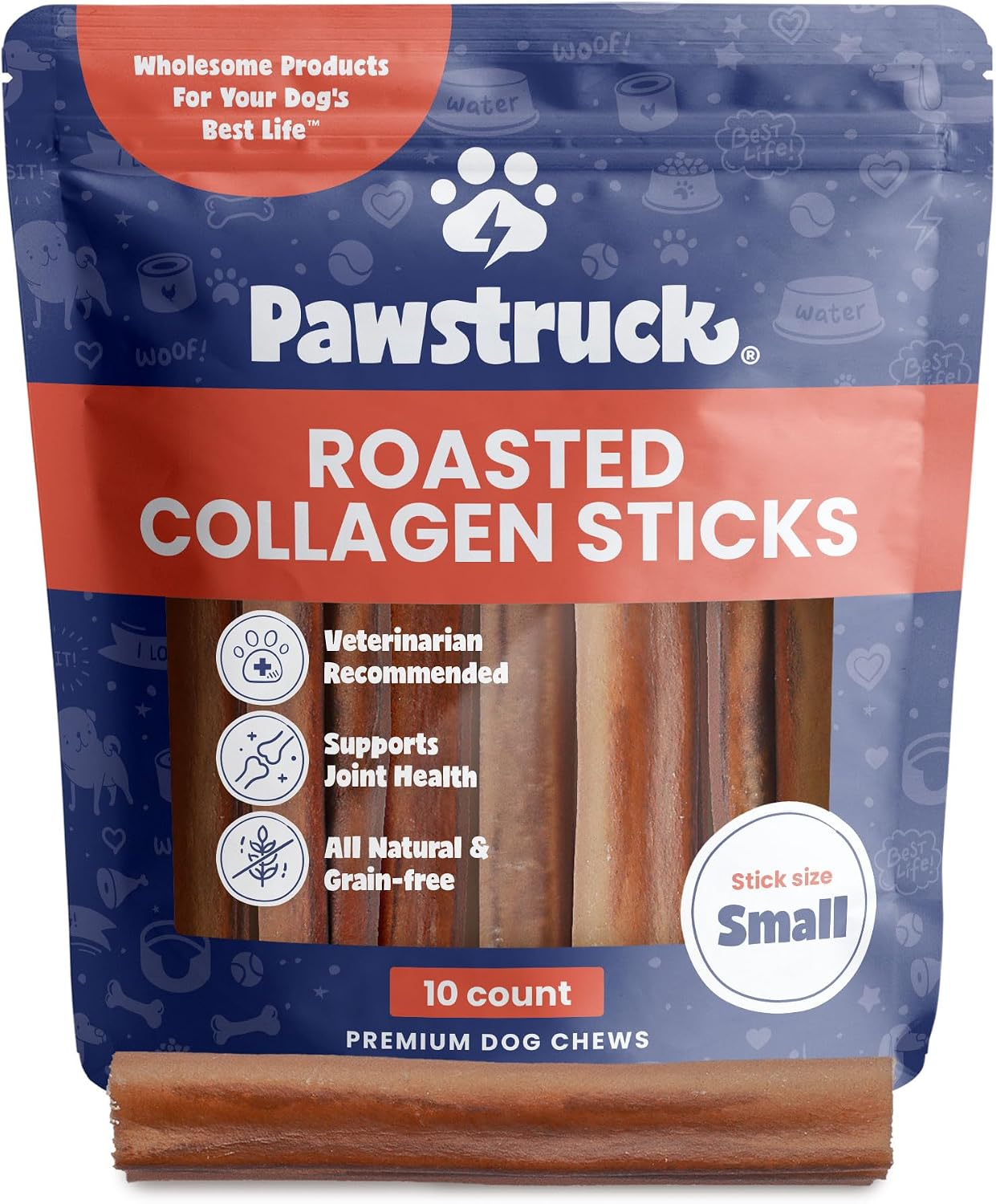 Pawstruck All Natural 11-12" Roasted Collagen Sticks for Dogs - Low Odor & Long-Lasting Bully Stick & Rawhide Alternative, Single Ingredient, Vet Approved - 5 Pack - Image 11