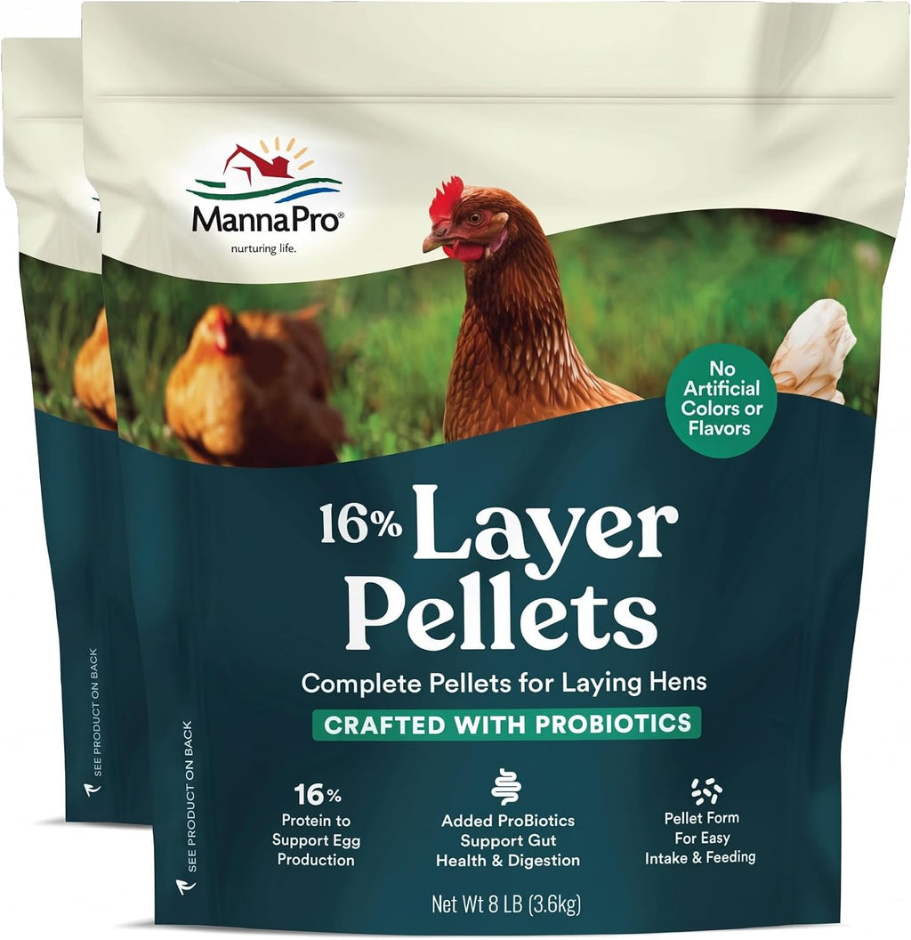 Manna Pro probiotics chicken feed bag top seal and handle