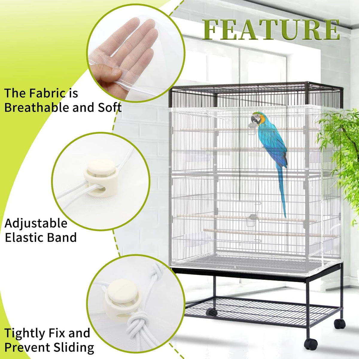 Breathable nylon mesh fabric texture detail