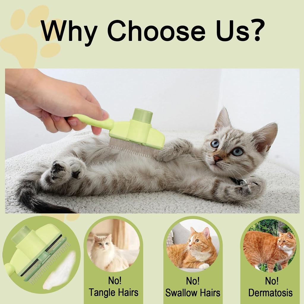 Side profile of MeowAroma cat and dog grooming comb