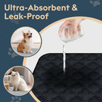 FunFurry pet training pad non-slip backing with paw print design