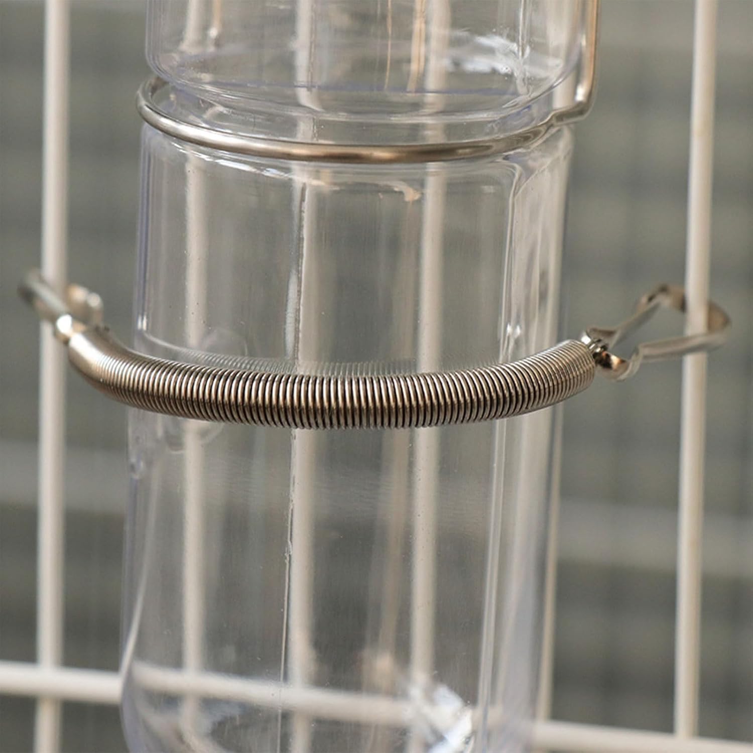 3.1in Spring with Clips Metal Springs 2 Clips Cage Accessories for Small Animal Hamster Guinea Pigs Water Dispenser Water Bottle Clip On Holder - Image 5