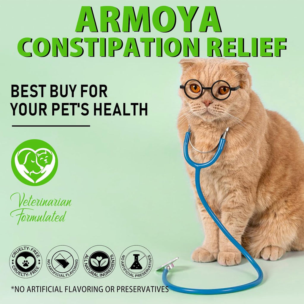 Safe herbal dietary supplement package for relieving feline constipation