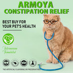 Safe herbal dietary supplement package for relieving feline constipation