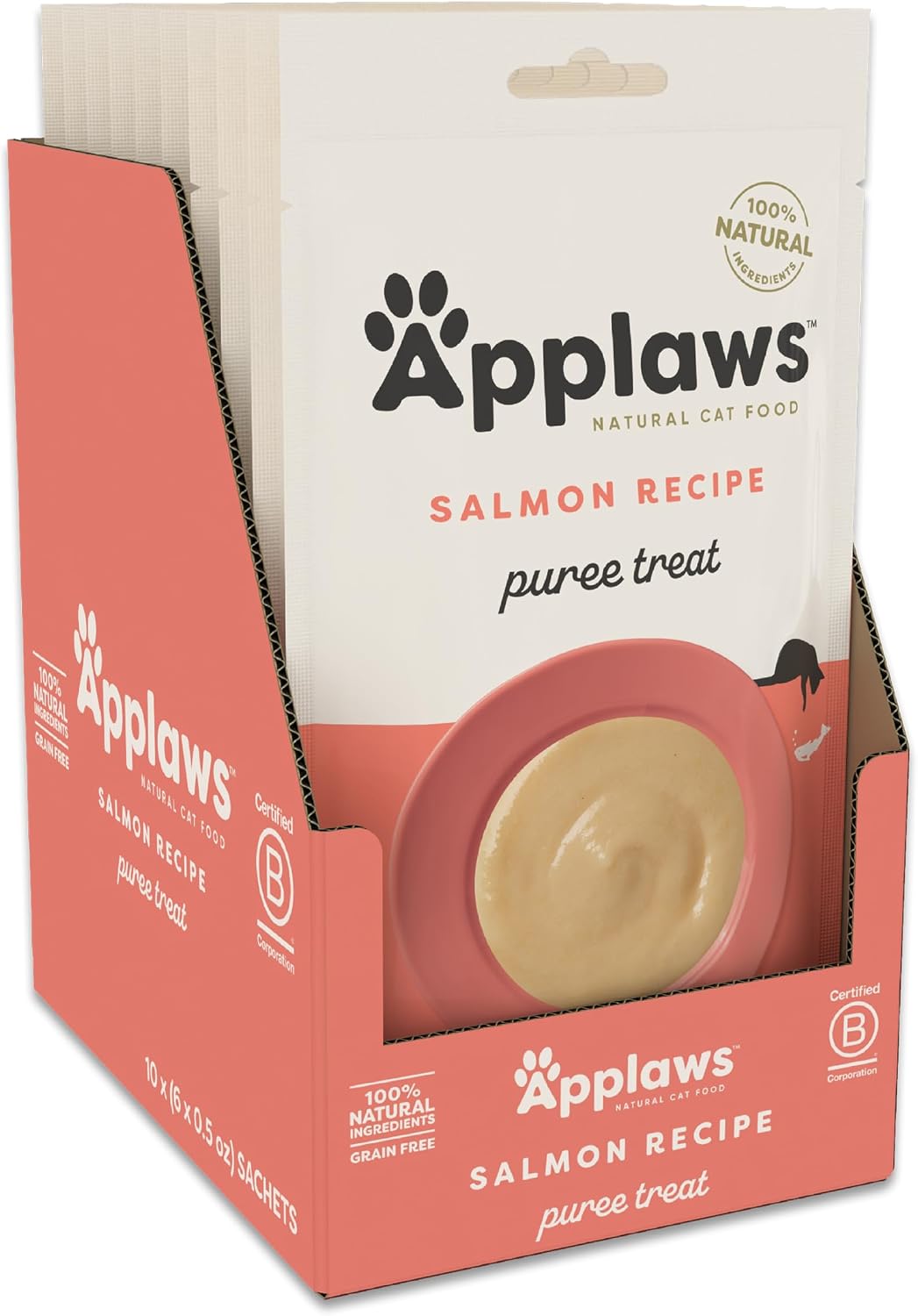 Applaws Lickable Cat Treats, Natural Grain-Free Pure, Made with Limited and Natural Ingredients, No Artificial Additives, Fish Squeeze Up Cat Treats (24 x 0.5 oz Sachets) - Image 13