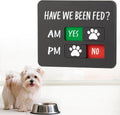 EliteSign dog feeding reminder sign front view on a refrigerator
