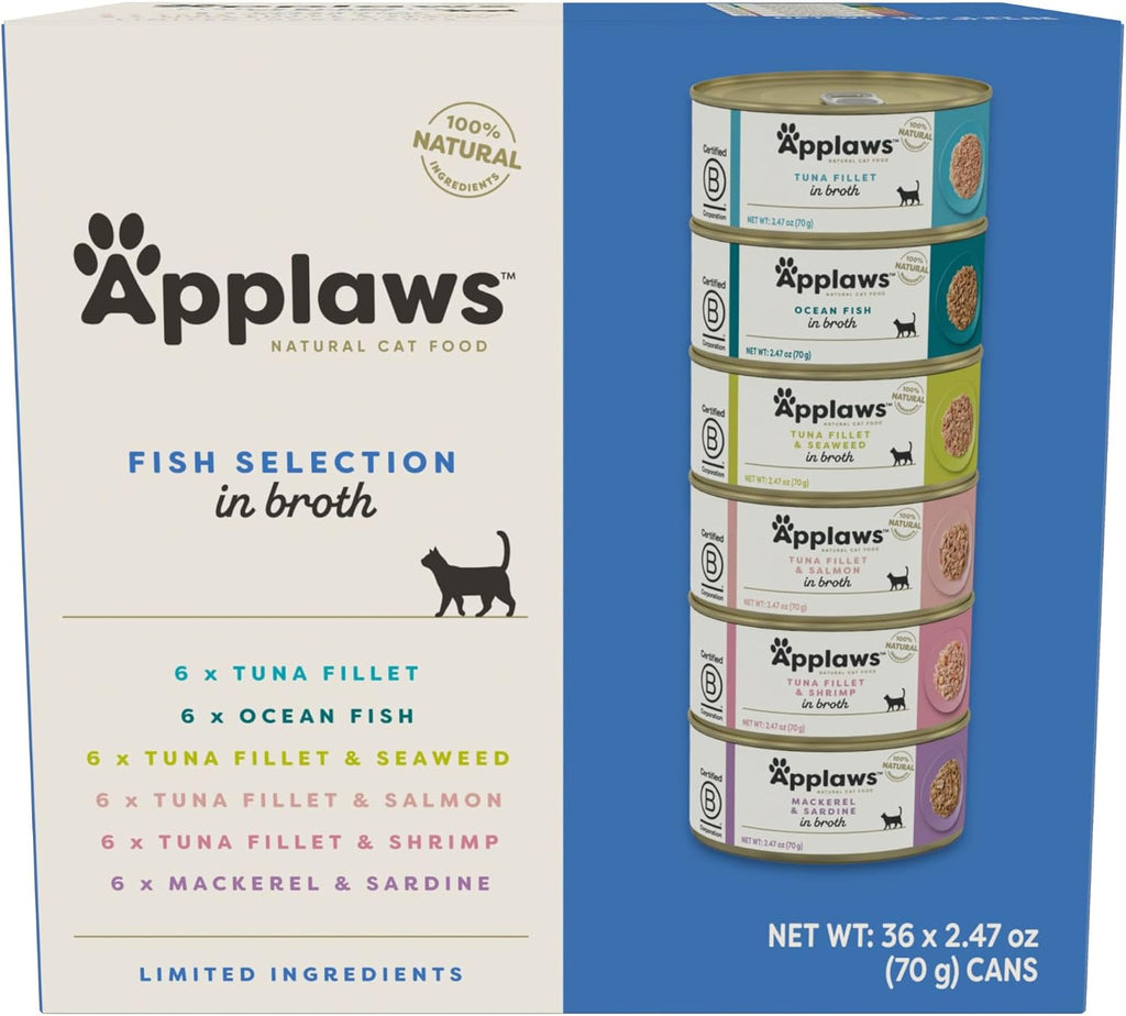 Applaws Fish Variety Pack Wet Cat Food imported USA label
