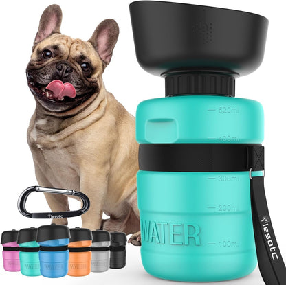 lesotc Dog Water Bottle, Portable Water Dispenser with Bowl, Leak Proof Pet Travel Squeeze Bottle, Puppy Essentials Dog Stuff Accessories for Outdoor Walking, Hiking, Camping - Image 14