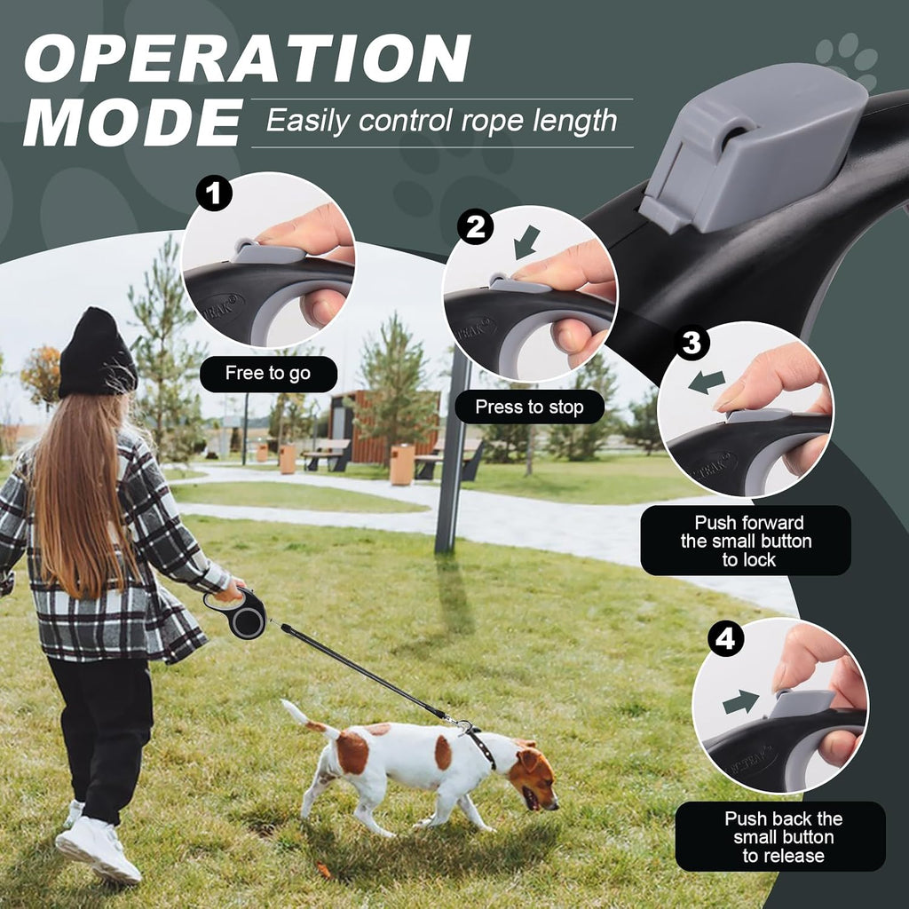 Strong nylon cord of retractable pet leash