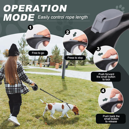 Strong nylon cord of retractable pet leash