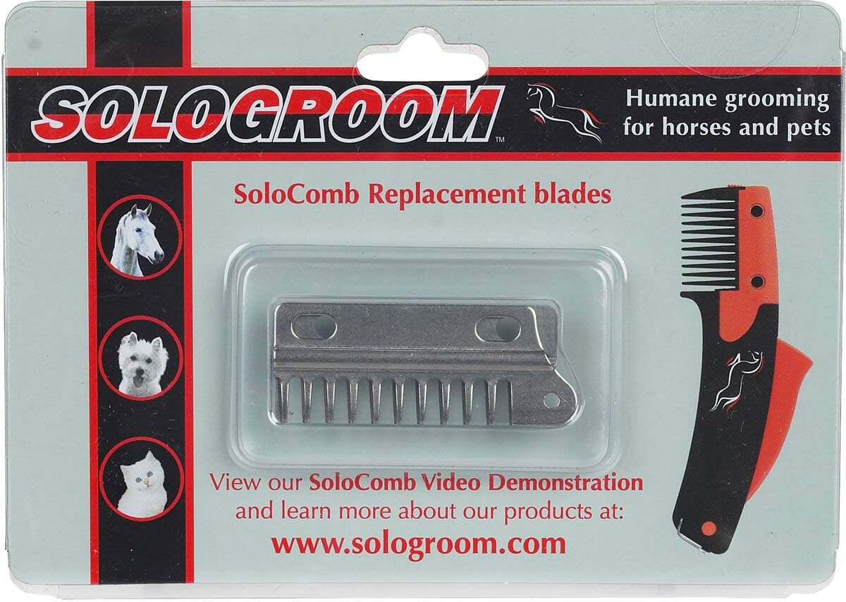 Equistar Solo Groom Solo Comb Replacement Blades front view authentic grooming tool part