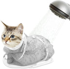Cat Bathing Bag, Breathable Mesh Cat Shower Bag Anti Scratch Adjustable Grooming Washing Bag for Nail Trimming Soft Polyester - Image 9