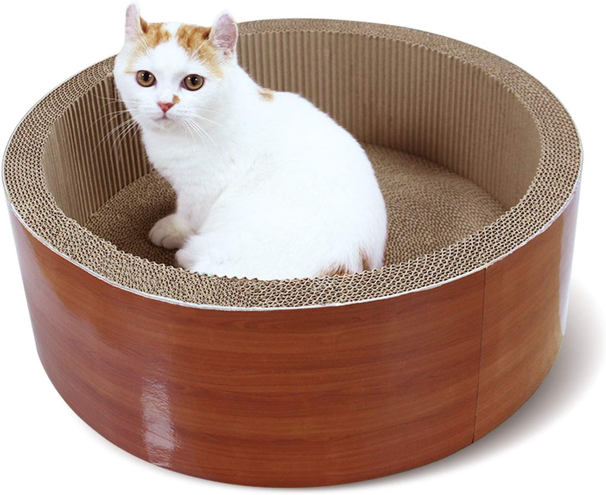 FluffyDream Cat Condo Scratcher Post Cardboard, Milk Box Shape Cat Scratching House Bed, Black Color - Image 10