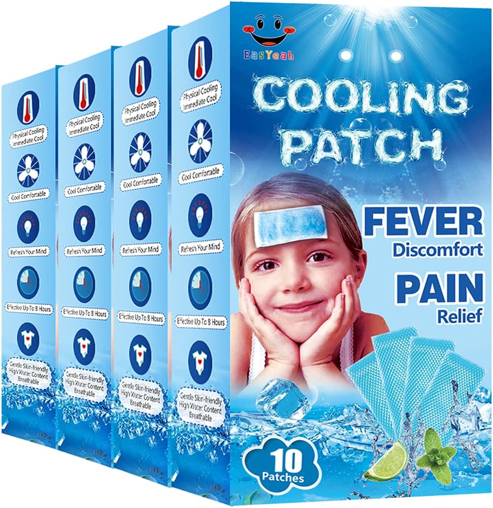 EasYeah cooling patches box front view displaying forty sheets package