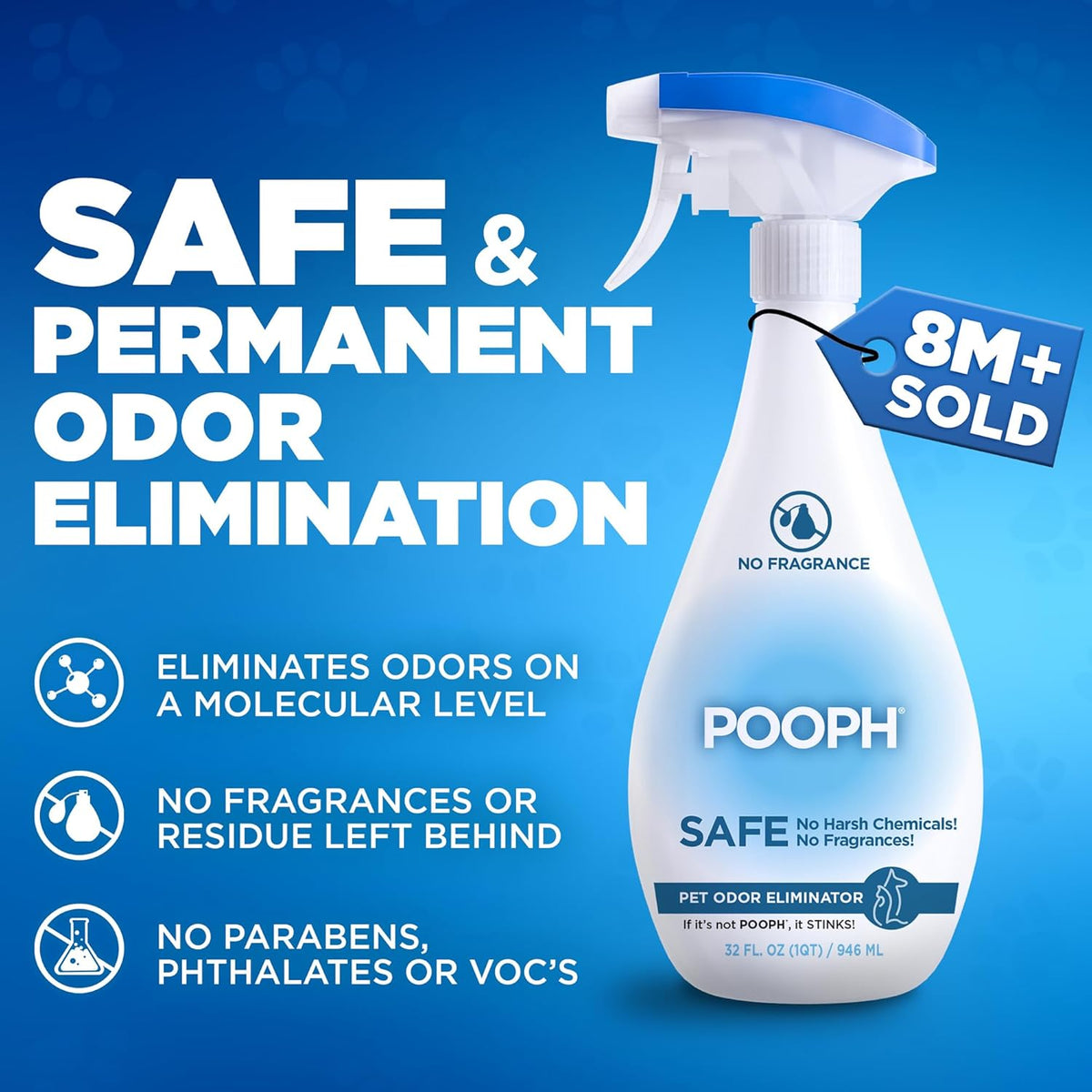 Molecular pet deodorizer spray bottles displayed on a white background for household freshness.