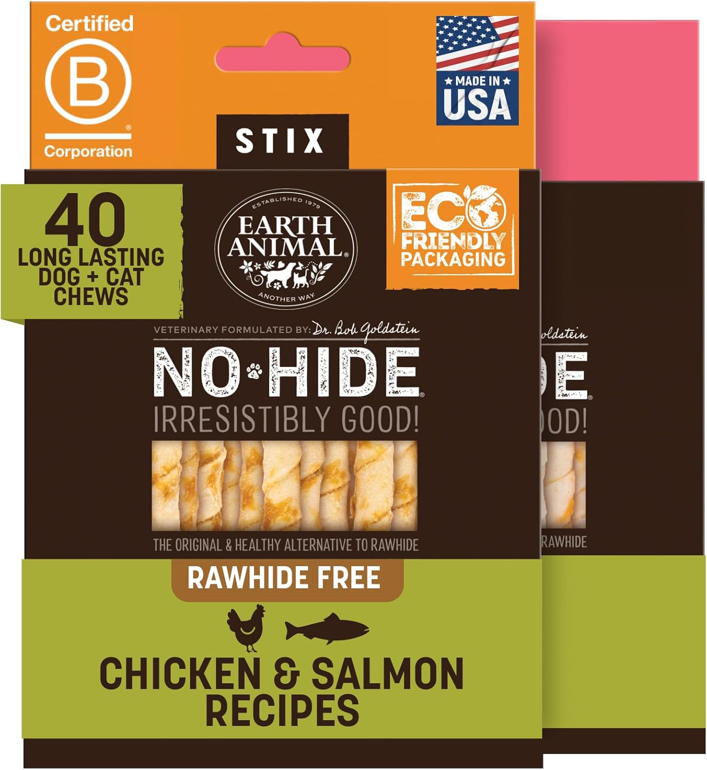 Earth Animal No Hide Stix - Long Lasting Rawhide Free Small Dog Chews Sticks, Chicken - 20 Count Value Pack - Image 14