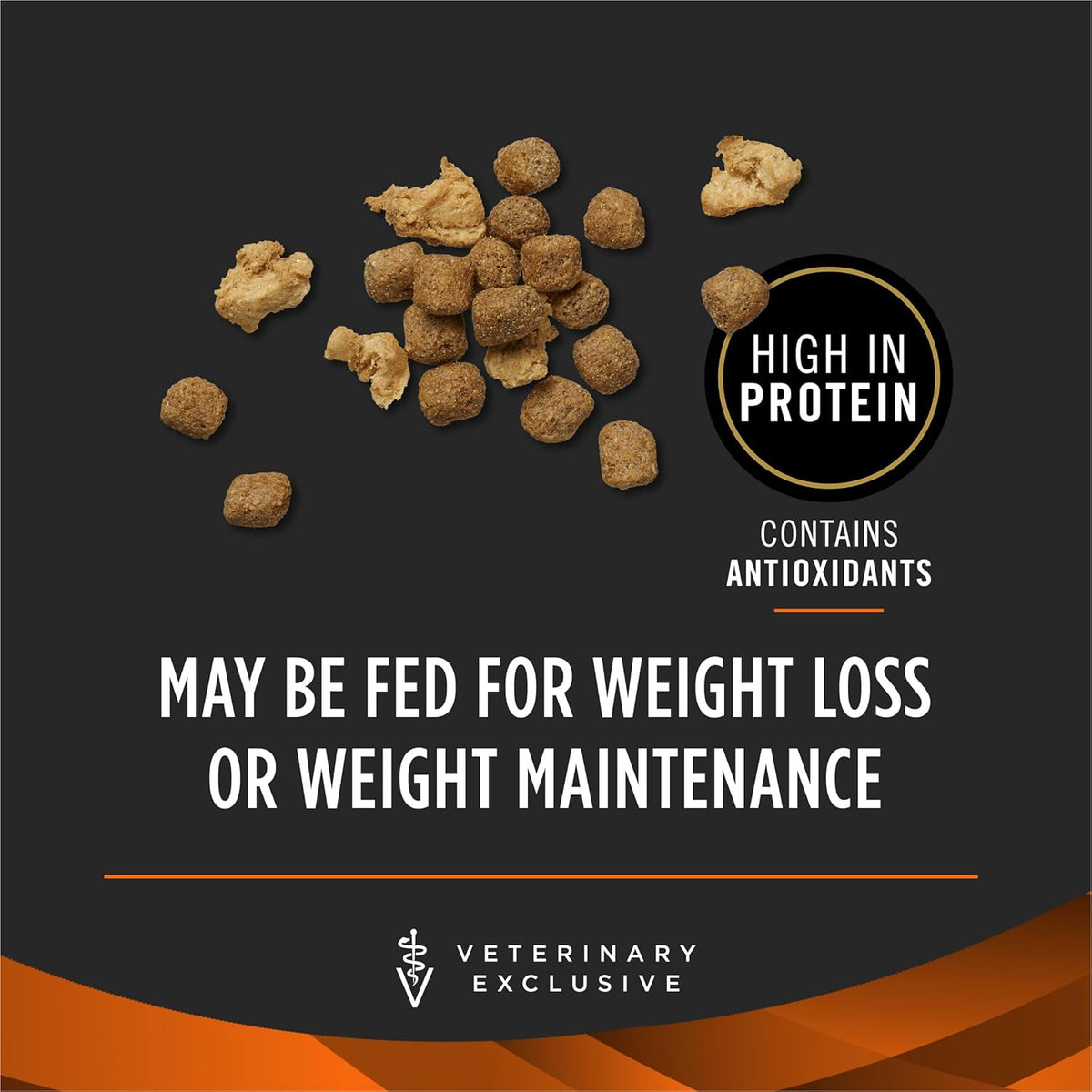Side view of the 25 pound Purina Pro Plan OM Select Blend bag highlighting the high protein content.