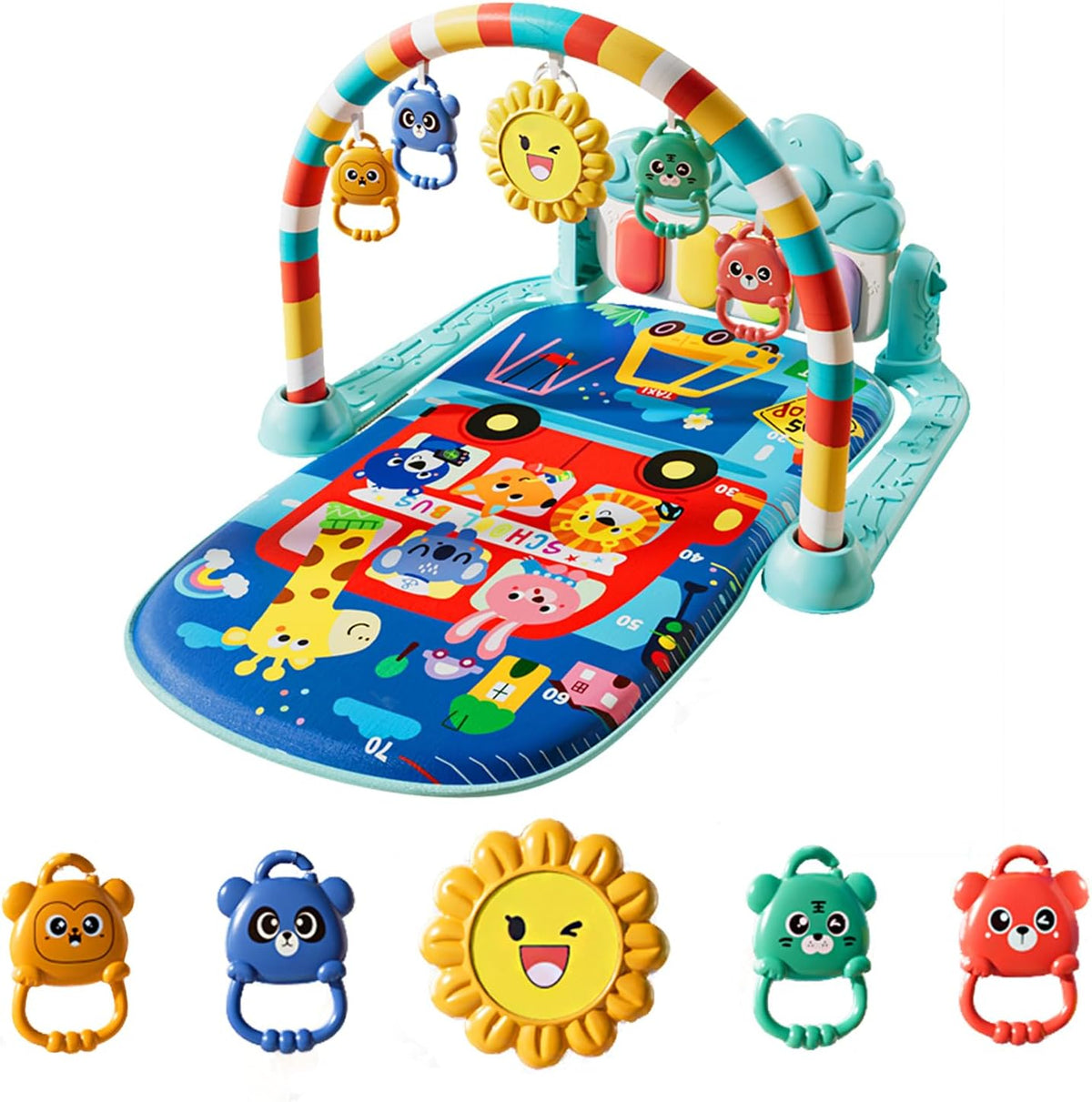 ALB Alive Lovely Baby musical activity gym mat front view sensory play
