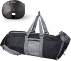 Side view of Cinf cat grooming bag showing handles and hanging hook