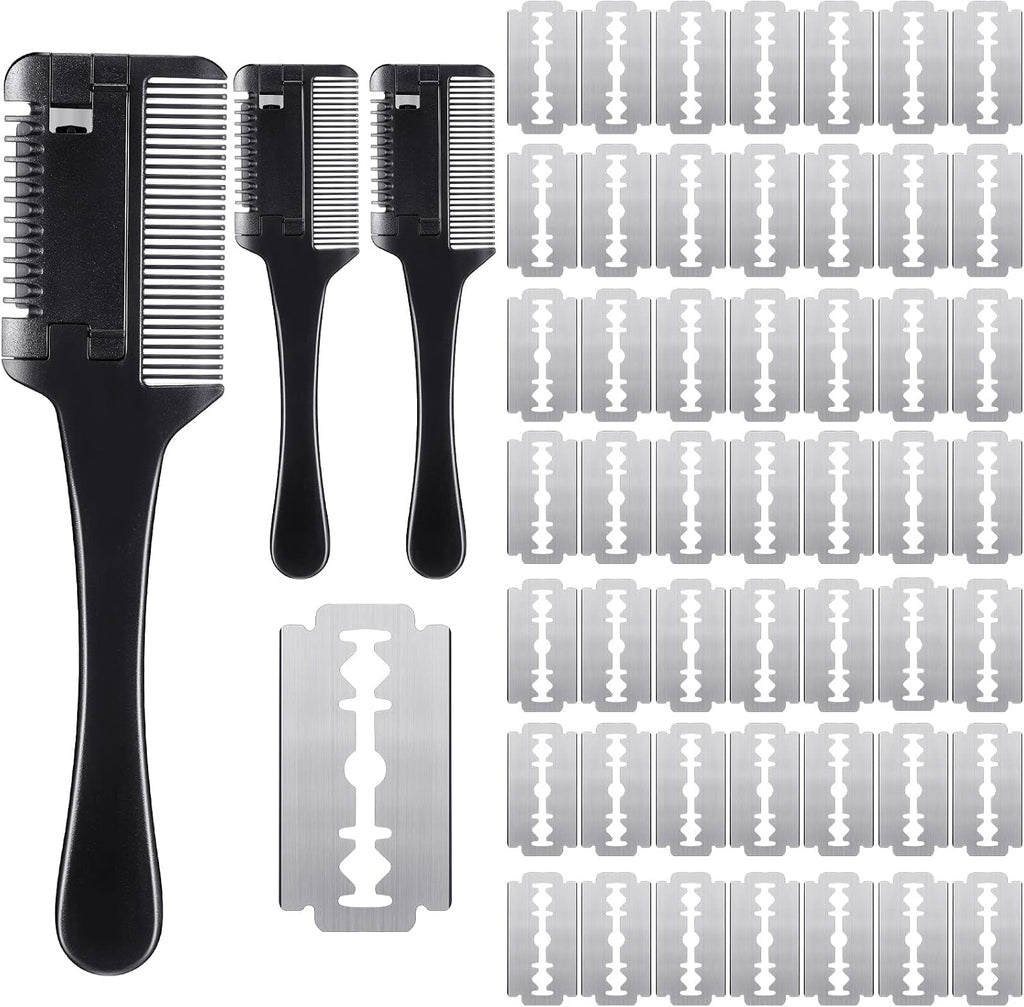 Sumind pet grooming razor comb set front view for dog and cat hair trimming