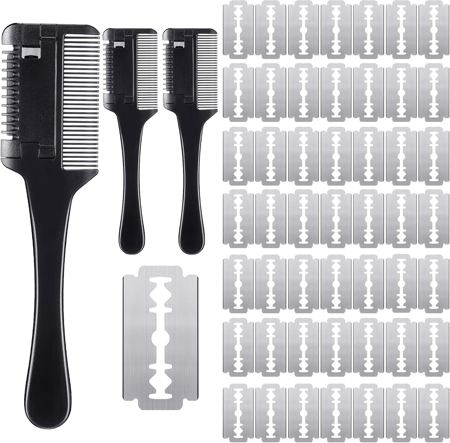 Sumind pet grooming razor comb set front view for dog and cat hair trimming