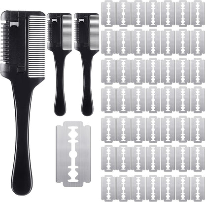 Sumind pet grooming razor comb set front view for dog and cat hair trimming