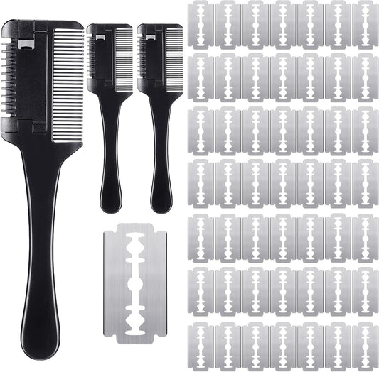 Sumind pet grooming razor comb set front view for dog and cat hair trimming