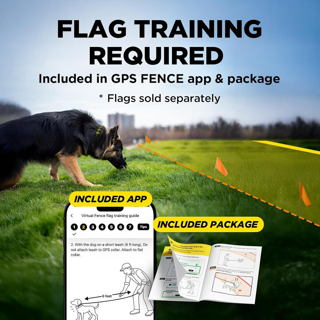 Dogtra customizable wireless dog fence system highlighting the dual band GPS tracking components.