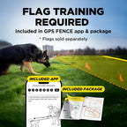 Dogtra customizable wireless dog fence system highlighting the dual band GPS tracking components.