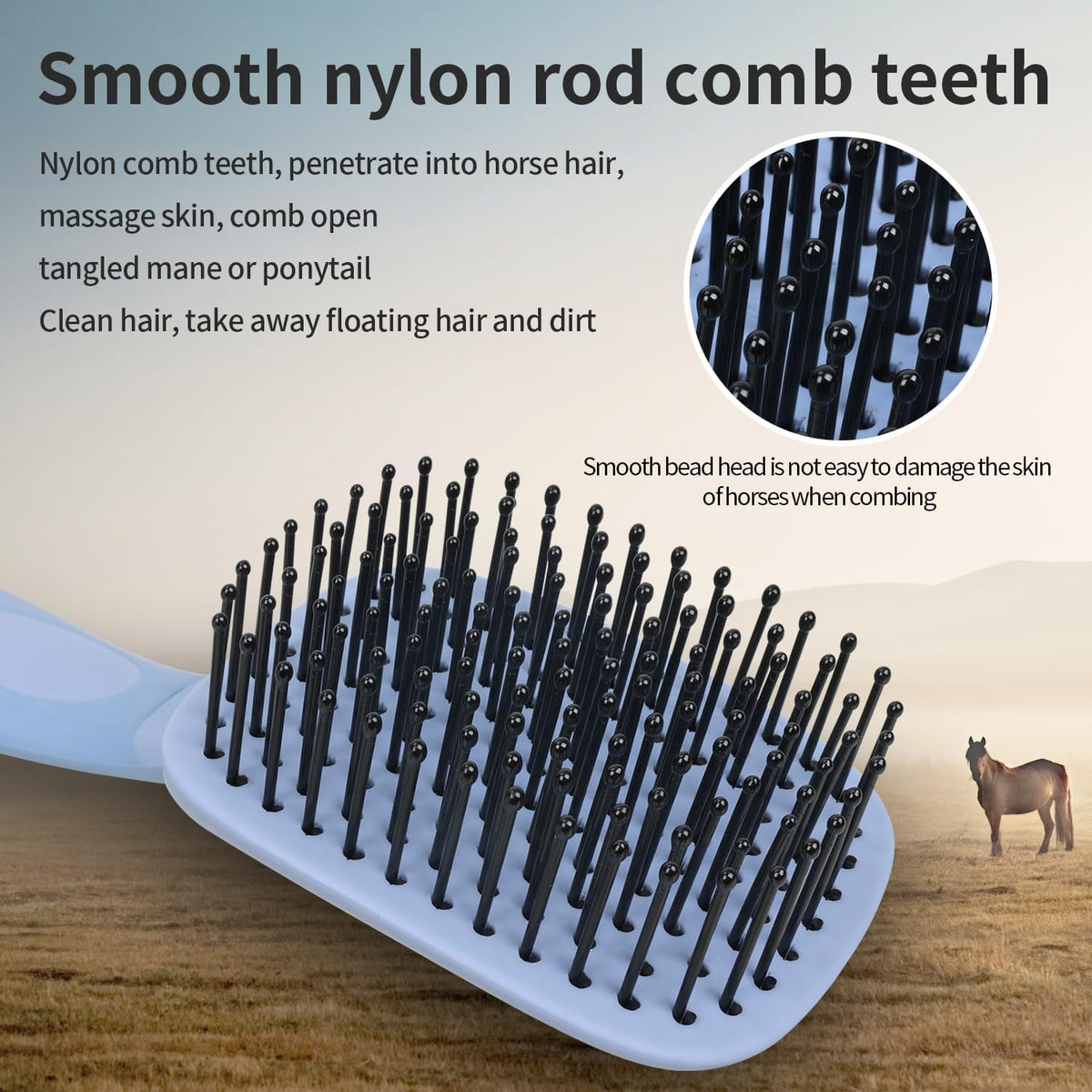 Ergonomic handle detail of Histotree grooming brush