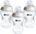 Tommee Tippee Natural Start baby bottle front view showing 11 fluid ounces capacity