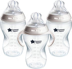 Tommee Tippee Natural Start baby bottle front view showing 11 fluid ounces capacity