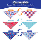 Three piece colorful triangle pet bibs for large dogs