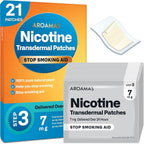 Aroamas Cot Nicotine Patches Step 3 front packaging for smoking cessation.