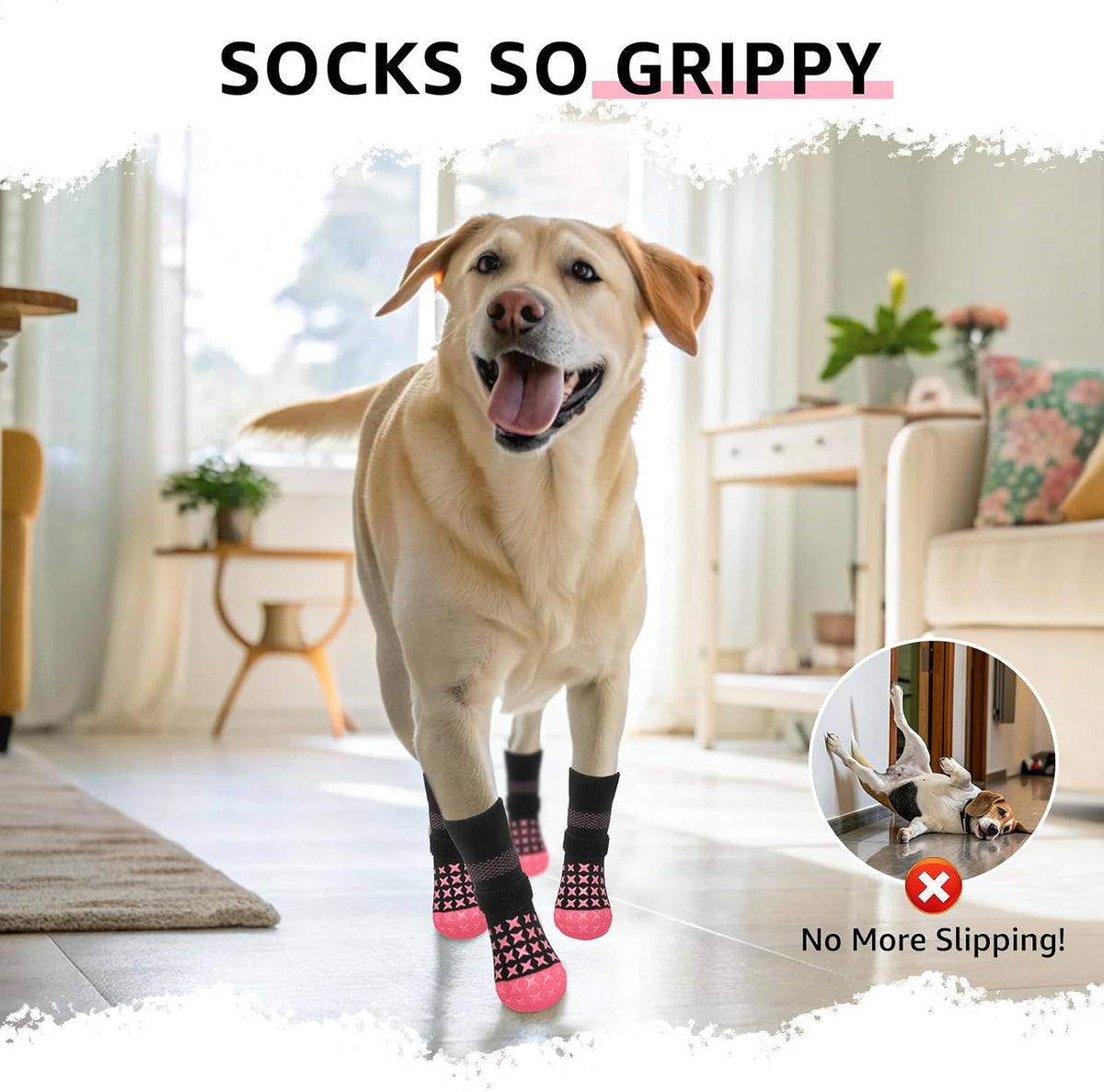 Adjustable strap detail on Scenereal paw protector socks