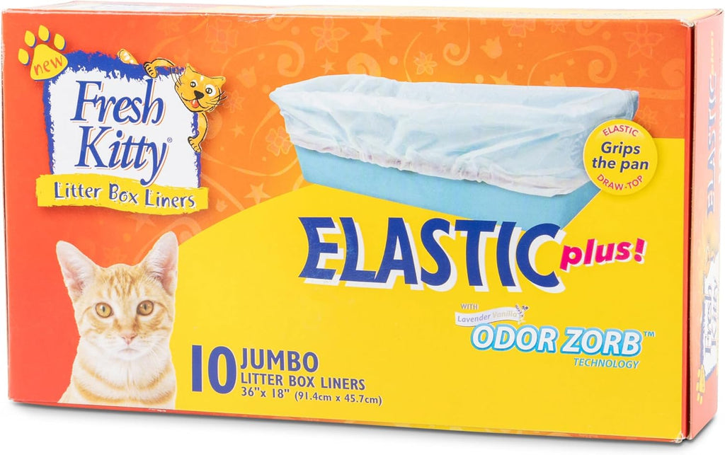 Fresh Kitty 10 count cat pan bags packaging layout